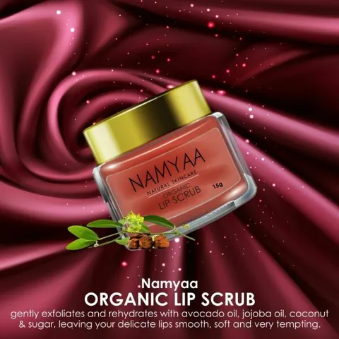 Namyaa Organic Lip Scrub, Coconut, Glycerin and Other Natural Ingredients, Softens Smooth Exfoliates Lips, 15g