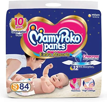 MamyPoko Pants Extra Absorb Baby Diaper, Small (Pack of 84)