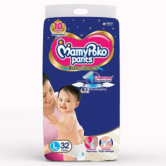MamyPoko Extra Absorb Pants Style Diapers Extra Large 32