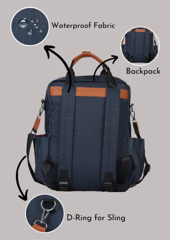 Charismomic Blue Minimalistically You Diaper Backpack