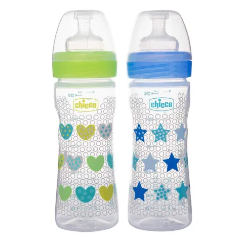 Chicco BIPACK BOTTLE WB 250ML SIL PHYSIO