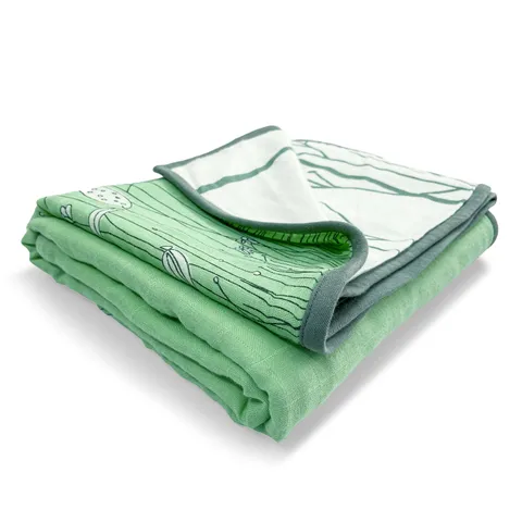 TinyLane Snuggle Blanket Gift Set [Pack of 7 Pieces] - ( Baby Blanket +  Jhabla + Cap, Booties, Mittens set)