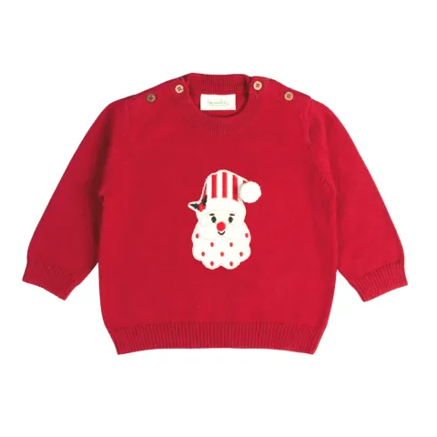 Greendeer Wishful Santa Sweater 100% Cotton Skin Friendly - Deep Red