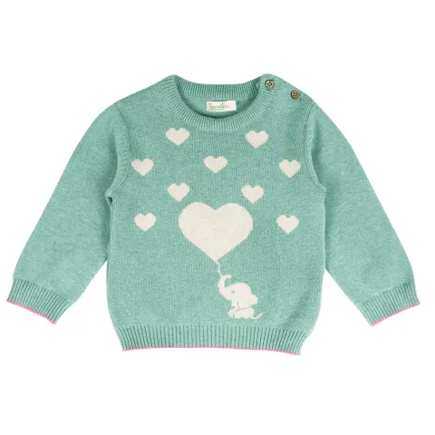 Greendeer Lovable Baby Elephant Sea Weed Sweater 100% Cotton Skin Friendly - Blue