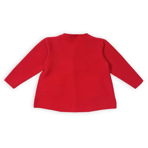 Greendeer Overlap Christmas Sweater 100% Cotton Skin Friendly - Red