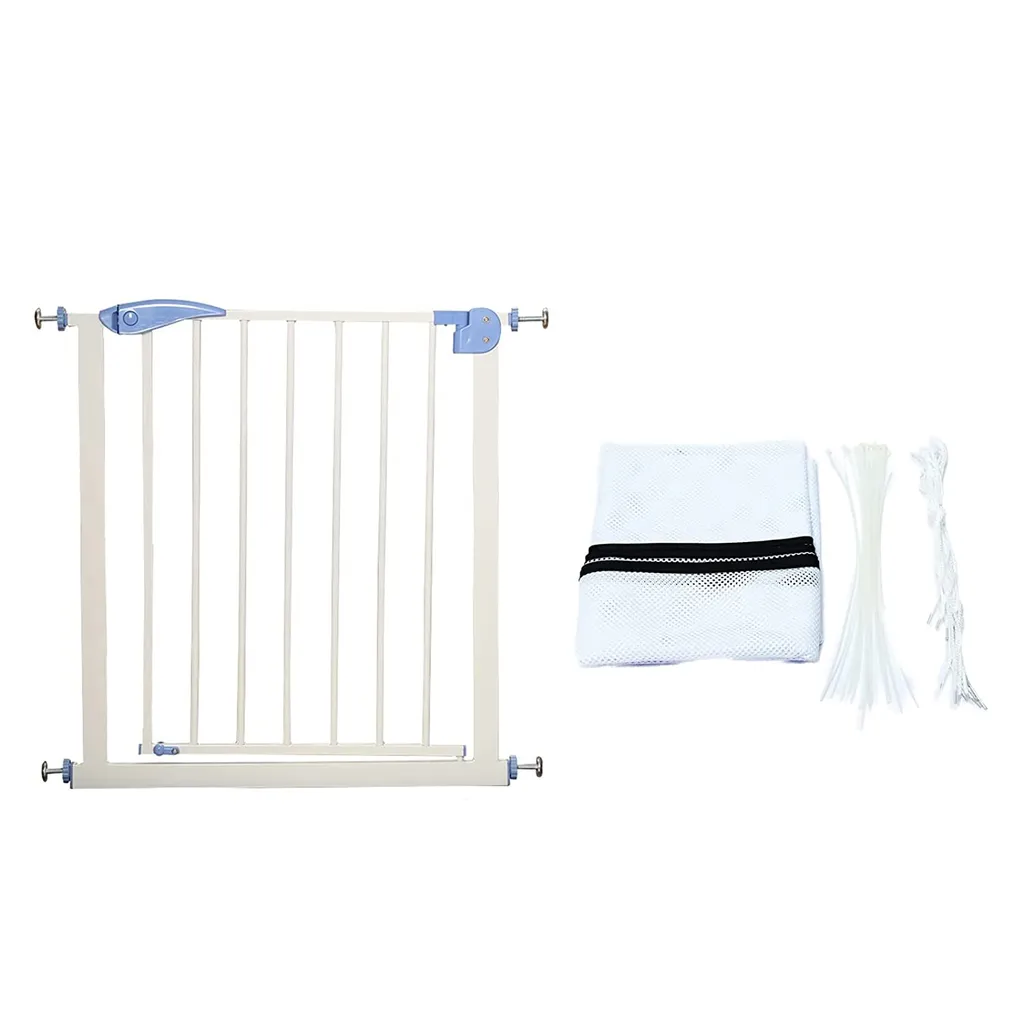 Safe-O-Kid 75-105 cm Child Safety Stair Safety Gates with 1 Fall Prevention Safety Net