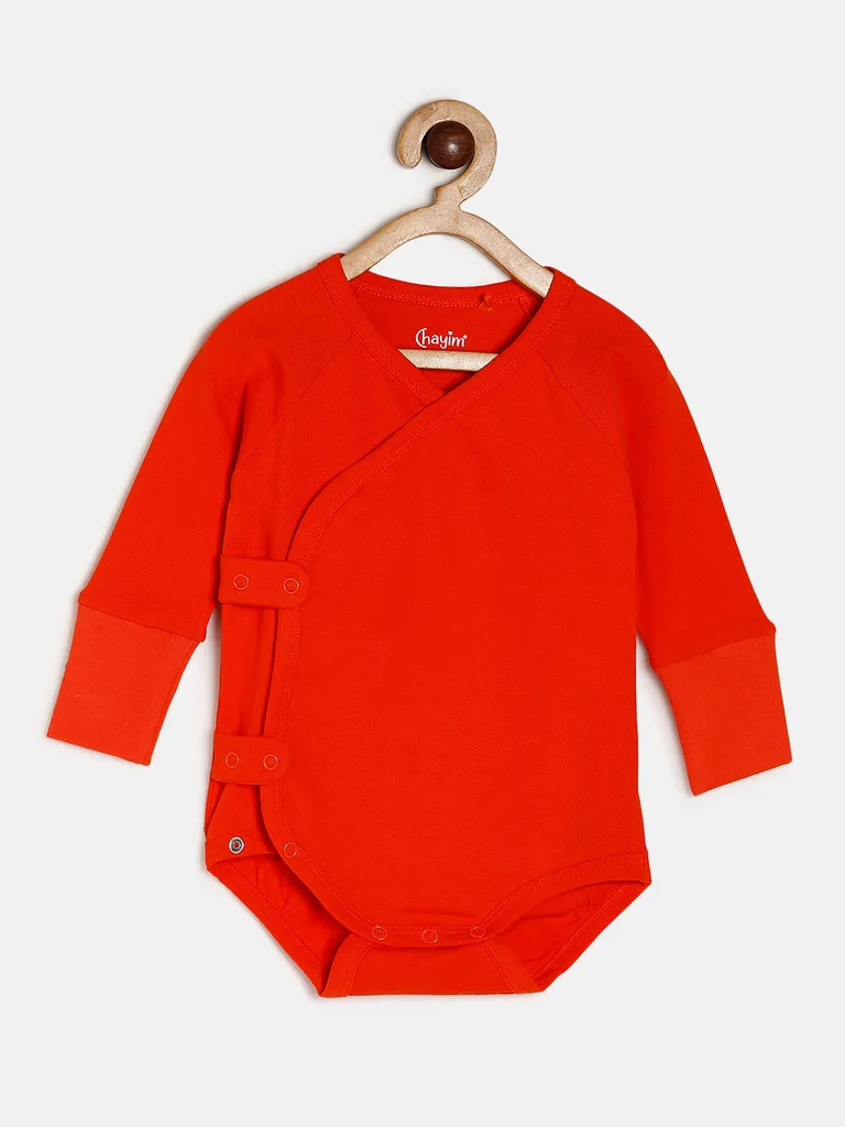 Chayim Baby Expandable Flexi fit Bodysuit Red Orange