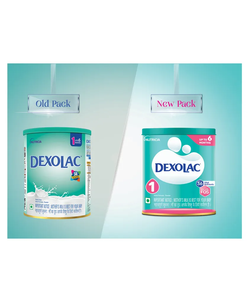 Dexolac Stage 1 Infant Formula Milk Powder Tin Pack, 400 g