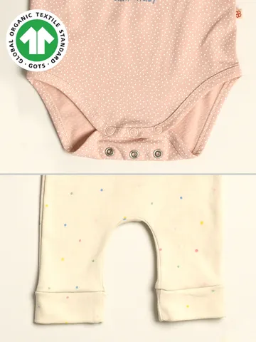 Greendigo Organic Cotton Baby Onesie Bodysuit Rompers,with leggings and blanket (Pack of 3)