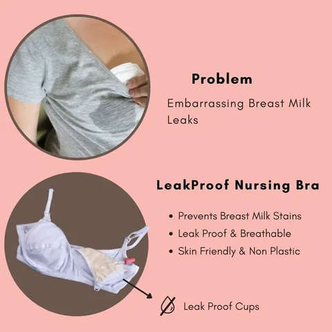 Morph maternity Pack Of 2 LeakProof Nursing Bra - White & Black