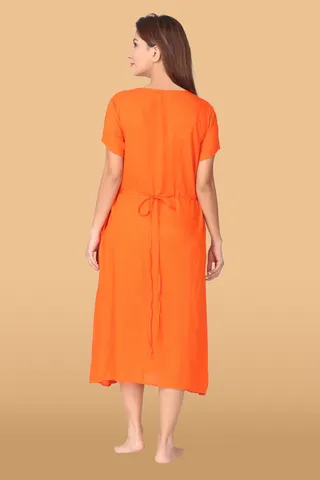 Orange Floral Feeding Gown