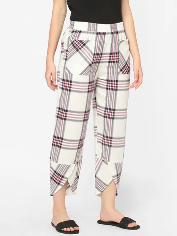 Mystere Paris Multicolored Checked Loung Pants