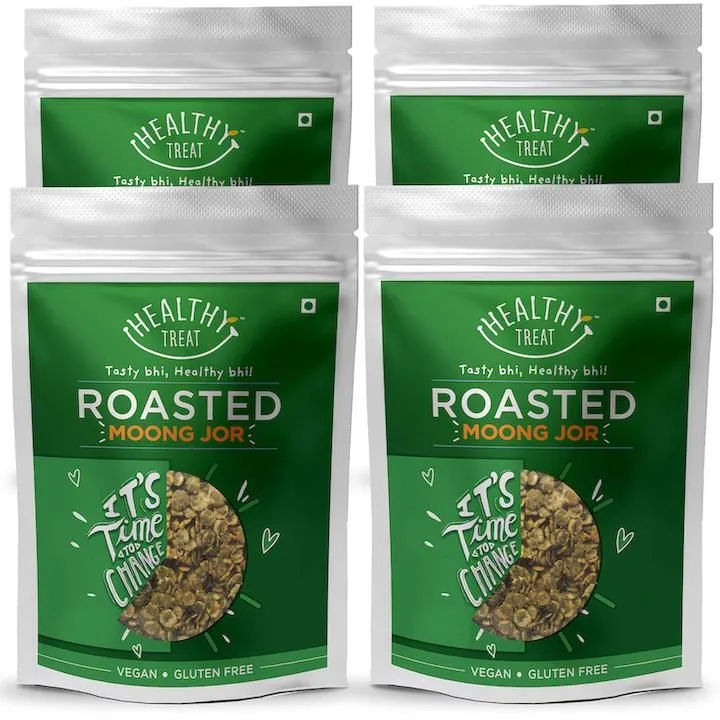 Healthy Treat Roasted Green Moong JOR Combo 600 gm(Pack of 4)