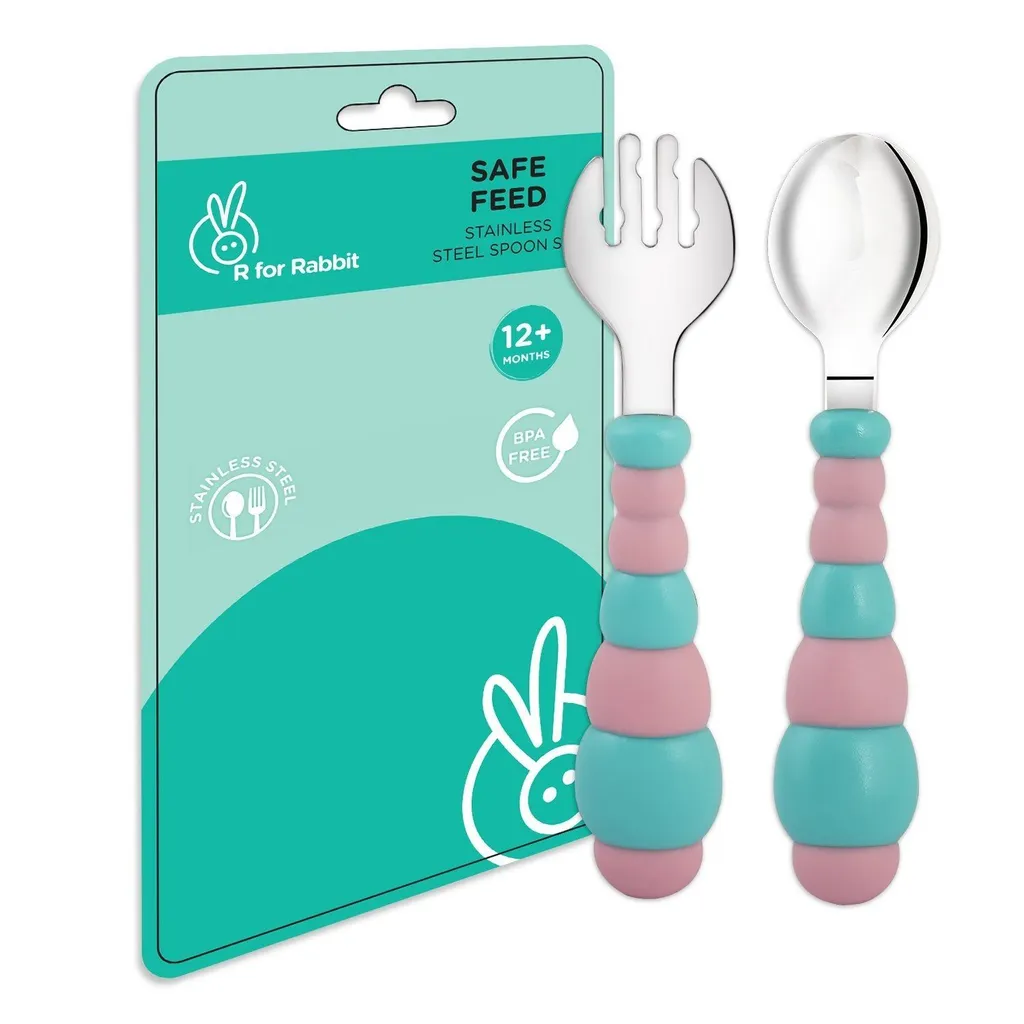 R for Rabbit Safe Feed Stainless Steel Spoon Set