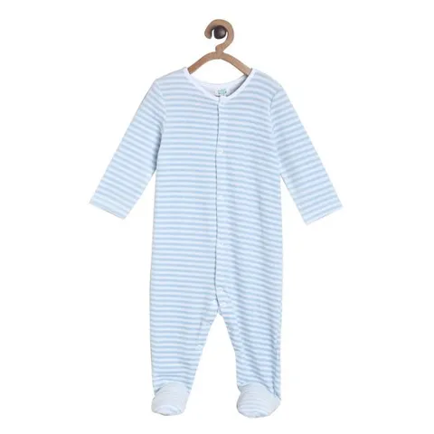 Chayim  Baby front open Sleep suit Blue