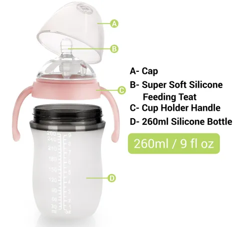 R for Rabbit First Feed Silicon Bottle 260 ml