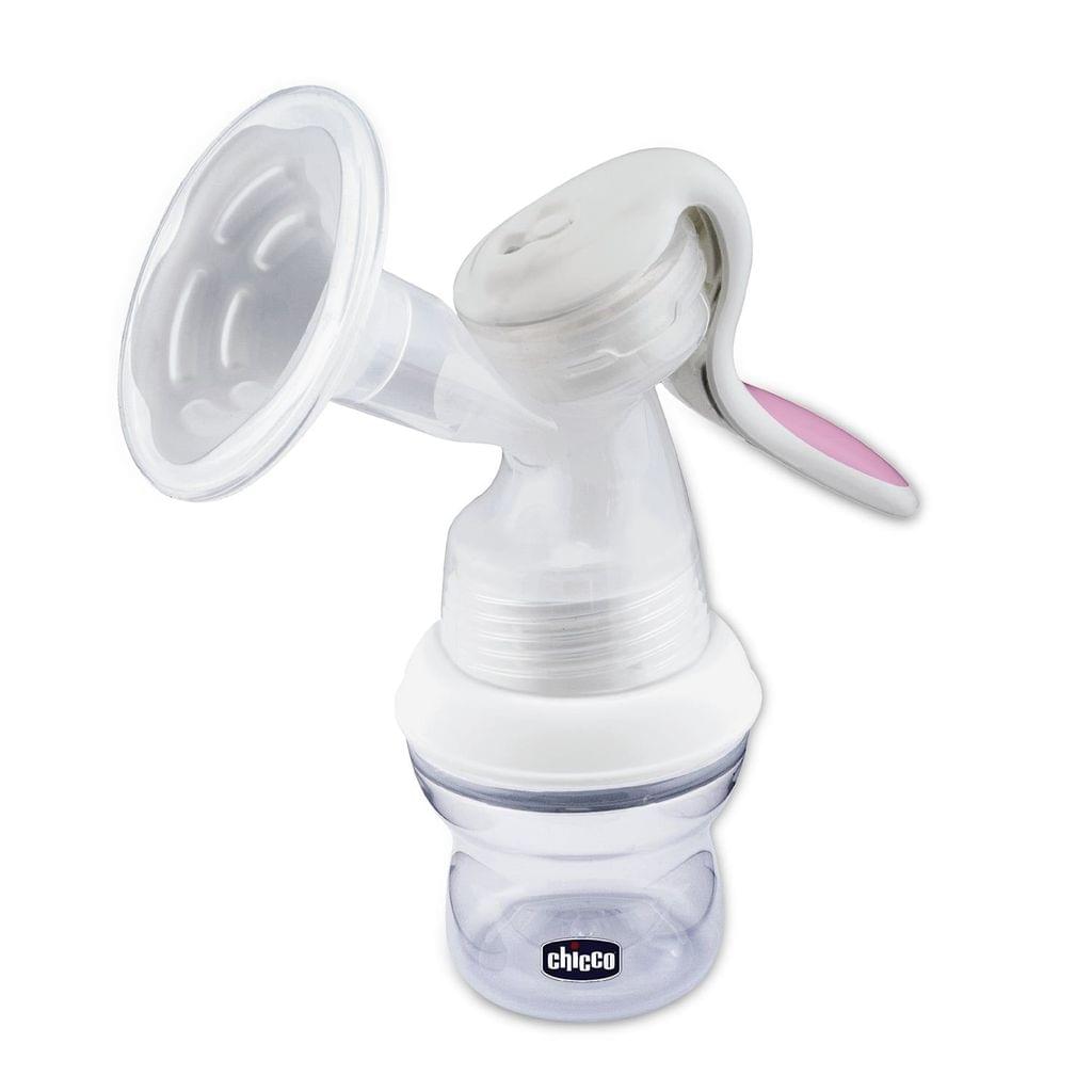 Chicco Natural Feeling Manual Breast Pump with 2 Phase Pumping Technology, Extra Soft Silicone Cup & Easy Grip Handle, BPA Free