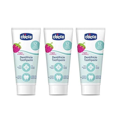 Chicco Flouride Free Strawberry Toothpaste for 12mn+ Pack of 3
