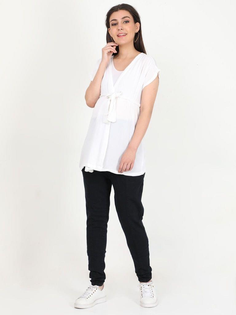 The Mom store White Wrap Maternity and Nursing Shrug
