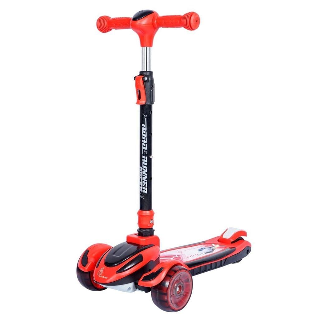 R for Rabbit Road Runner Racer Scooter - PU LED Wheels, 4 Level Height Adjustment, Anti Slip Deck
