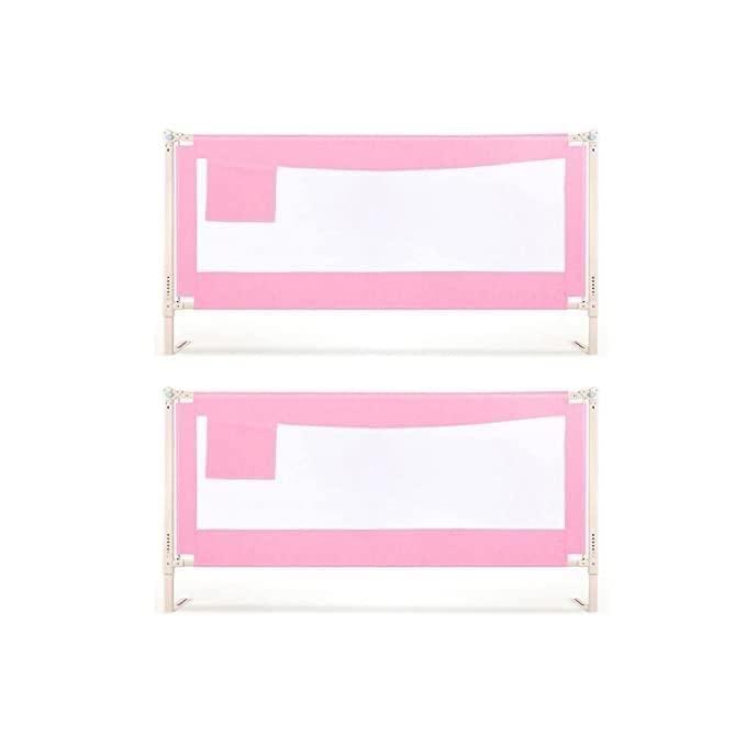 Safe-O-Kid Foldable 6 Ft Bedrail Guard - Pink- Pack of 2