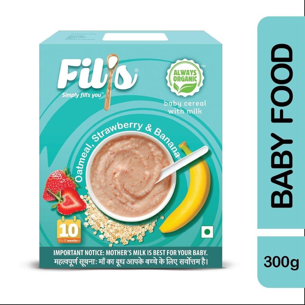 Fil's Organic Baby Cereal With oatmeal strawberry & banana