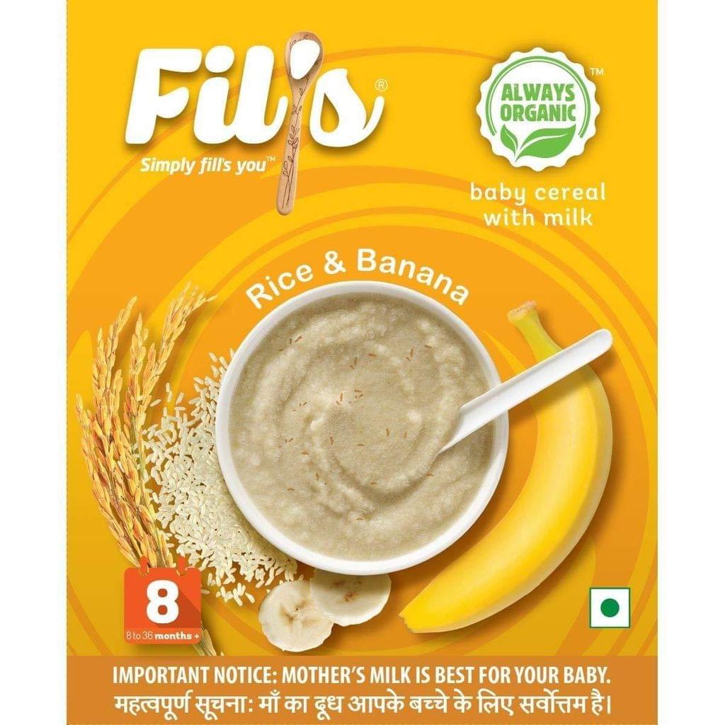 Fil's Organic Baby Cereal With Rice and banana