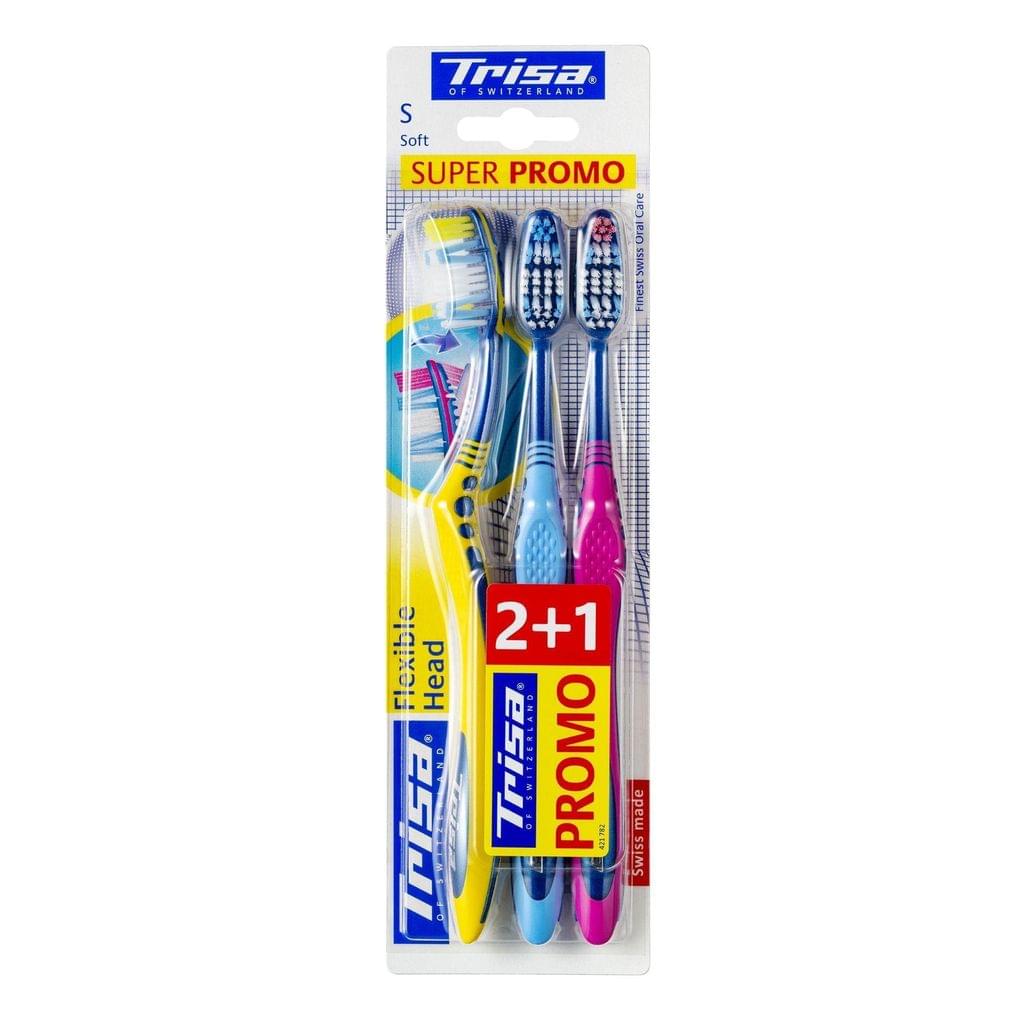 Trisa Flexible Head Soft Toothbrush (Buy 2 Get 1)