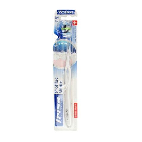 Trisa Profilac White Medium Toothbrush (Assorted Color)