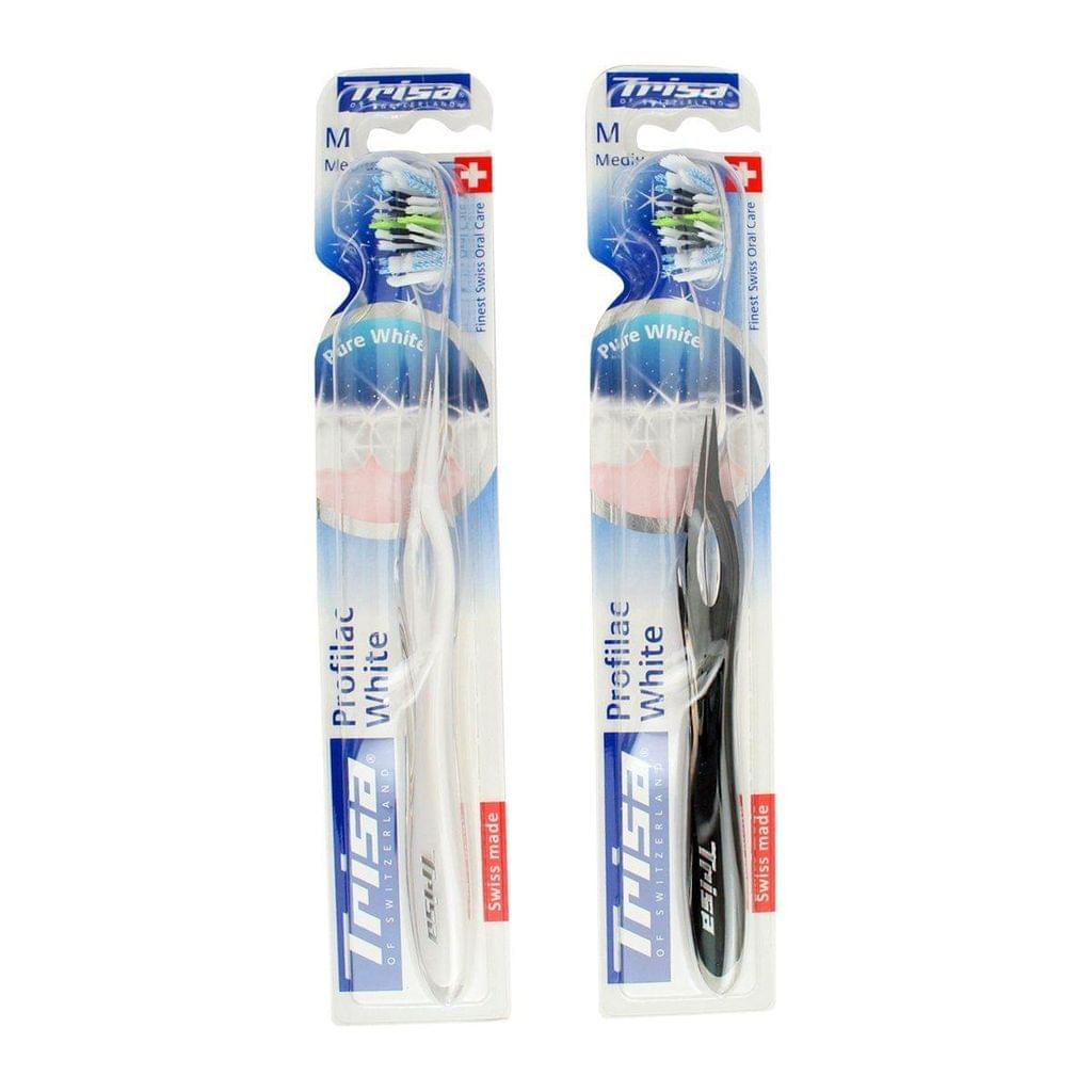 Trisa Profilac White Medium Toothbrush (Assorted Color)