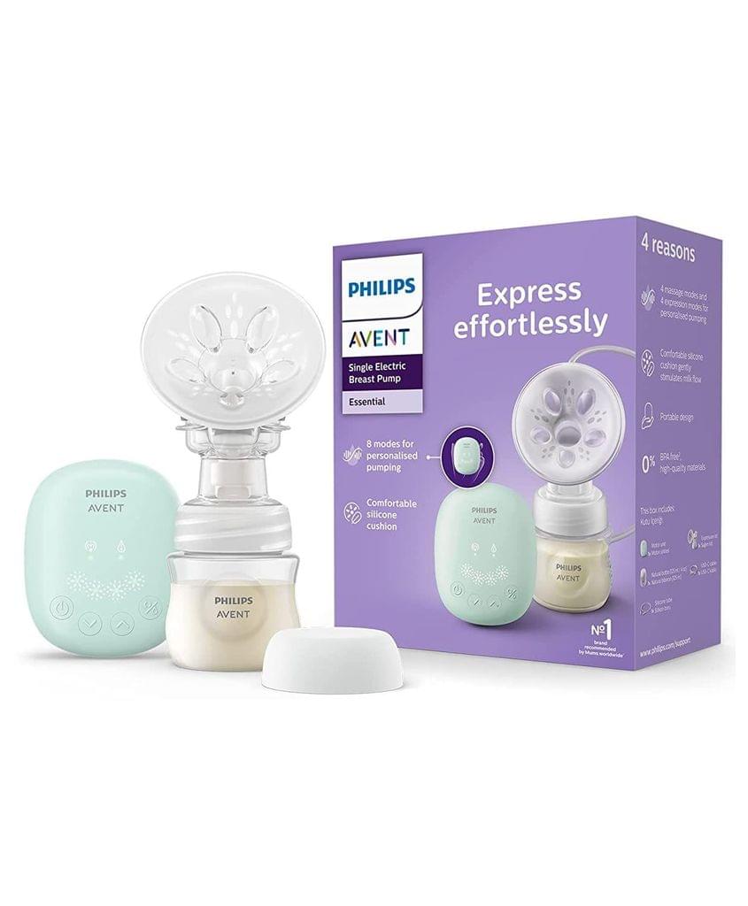 Philips Avent Single Electric Breast Pump SCF323/11 | Soft adaptable cushion | Gently stimulates milk flow | 4 massage modes | Memory function remembers last setting | Portable design