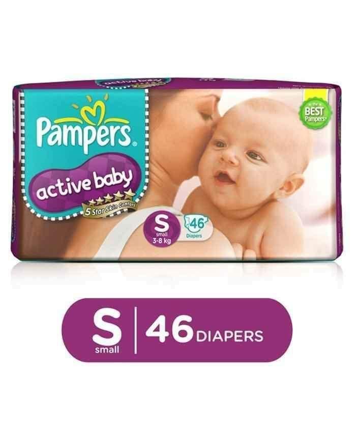 Pampers Small- Pack of 46 Active Baby NB Econ