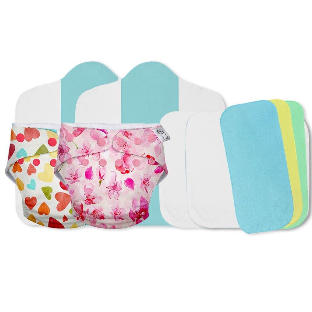 SuperBottoms Cloth Diapers for babies - Starter Pack with 2 Freesize UNO - New Version | Reusable