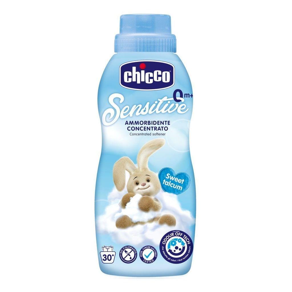 Chicco Baby Fabric Softener with New Odour Elimination Technology, Keeps Clothes Gentle, Fresh & Fragnant, Dermatologically Tested, Sweet Talcum (750ML)