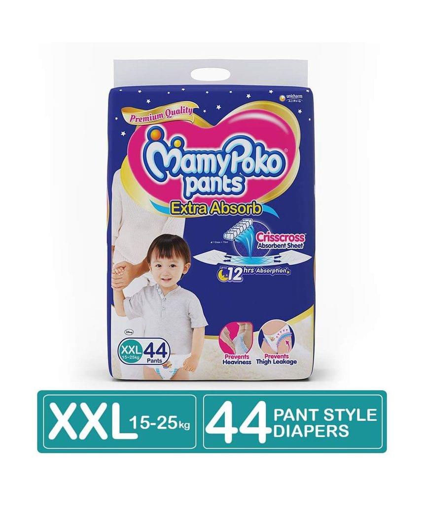 MamyPoko Extra Absorb Diaper Pants XXL, 44 Count