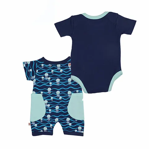 Greendigo Baby Organic Cotton Bodysuits - Under the Sea - Pack of 2