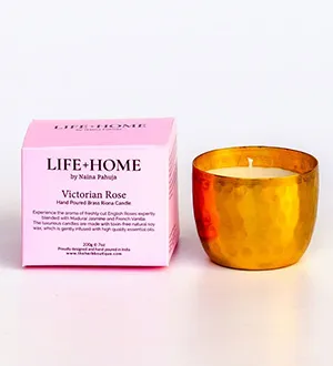 The Herb Boutique - Hand Poured Brass Riona Candle Single Votive