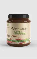 Supreem Super Foods Normalife™ Apple Cinnamon Healthy Fruit Spread with Chia Seeds (500 gms) | | 100% Vegan | Low Calories | No Artificial Colours & Flavours