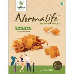 Normalife™ Soya Chips | Chatpata Masala | All the Goodness of Soya | Gluten Free | Healthy Air Fried Snacks