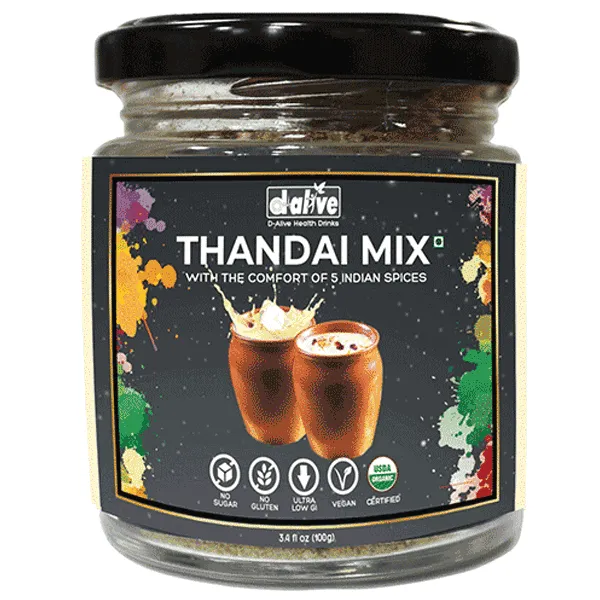 D-Alive Organic Thandai Instant Drink Premix - 100g