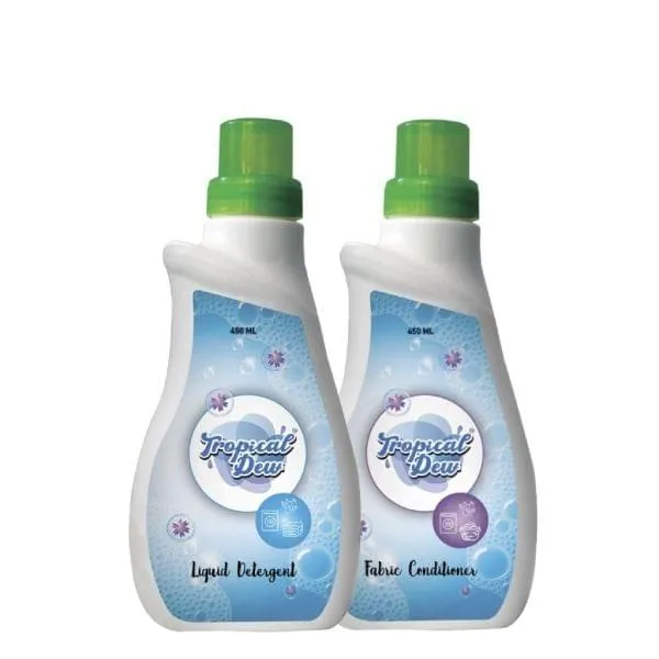 Tropical Dew - Liquid Detergent + Fabric Conditioner- Pack of 2