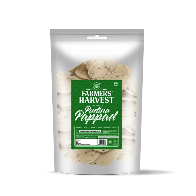 Farmers Harvest -  Premium Pudina Papad - 200 Grams