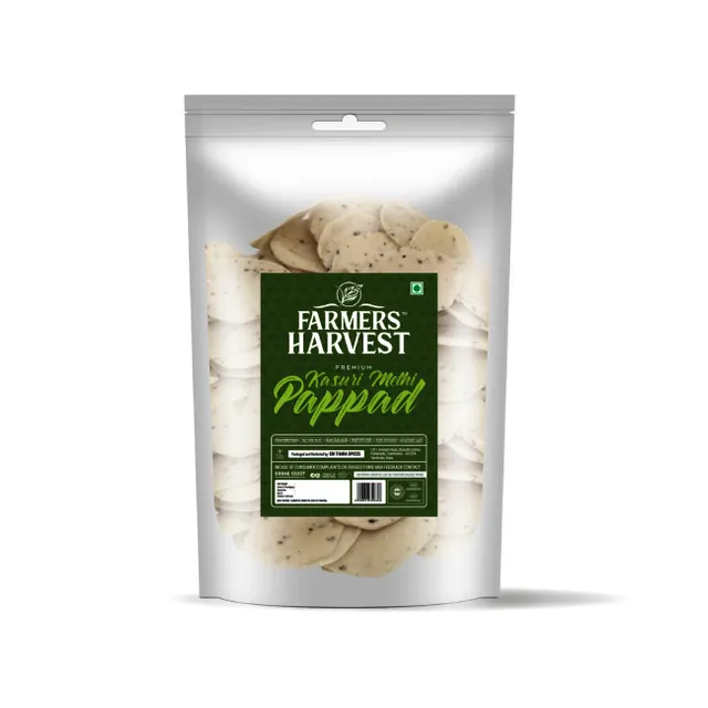 Farmers Harvest -  Premium Kasuri Methi Papad - 200 Grams