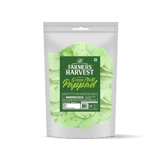 Farmers Harvest -  Premium Green Chilli Papad - 200 Grams