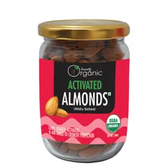 Activated Organic Almonds - Mildly Salted (USDA Organic, Long Soaked & Air Dried to Crunchy Perfection) - 150g