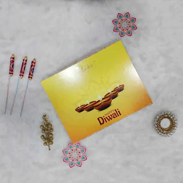 DIBHA-RUCHOKS Diwali Premium Hamper Wooden Gift Pack 390g (WH2)