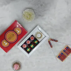 DIBHA-RUCHOKS Diwali Premium Chocolate Chakri & Chocolate Bomb With 2 Pearl Candle Gift Pack 84g D5