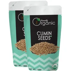Honeslty Organic Cumin Seeds/ Jeera (USDA Organic Certified, 100% Pure & Natural) - 150g (Pack of 2)