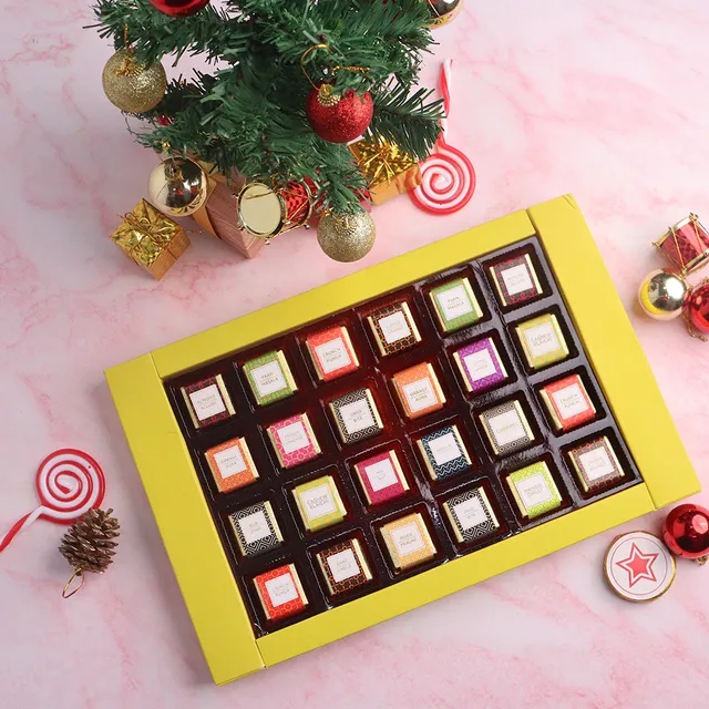 RUCHOKS Premium Chocolate Christmas Special Box of 24 Assorted Chocolates - 312g