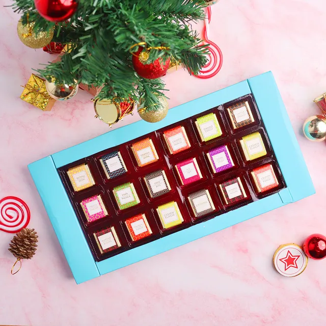 RUCHOKS Premium Chocolate Christmas Special Box of 18 Assorted Chocolates - 234g